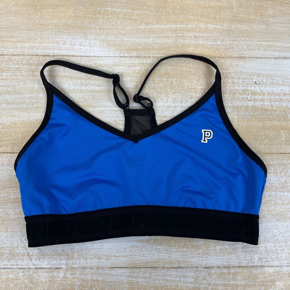 Ultimate Victoria’s Secret Sports Bra Blue Medium Activewear Gym Top